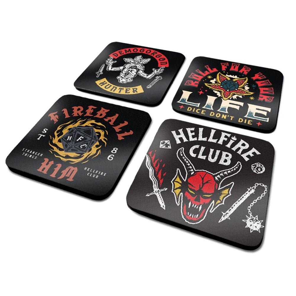 STRANGER THINGS ストレンジャー・シングス (シーズン5 2025年配信決定 ) - Hellfire Club / 4枚セット / コースター - PGS